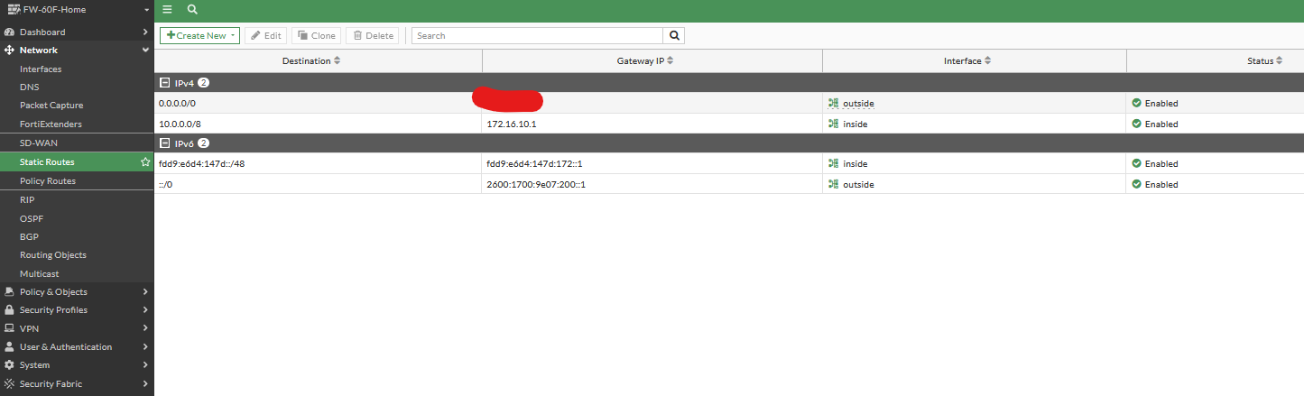 fortigate starting point